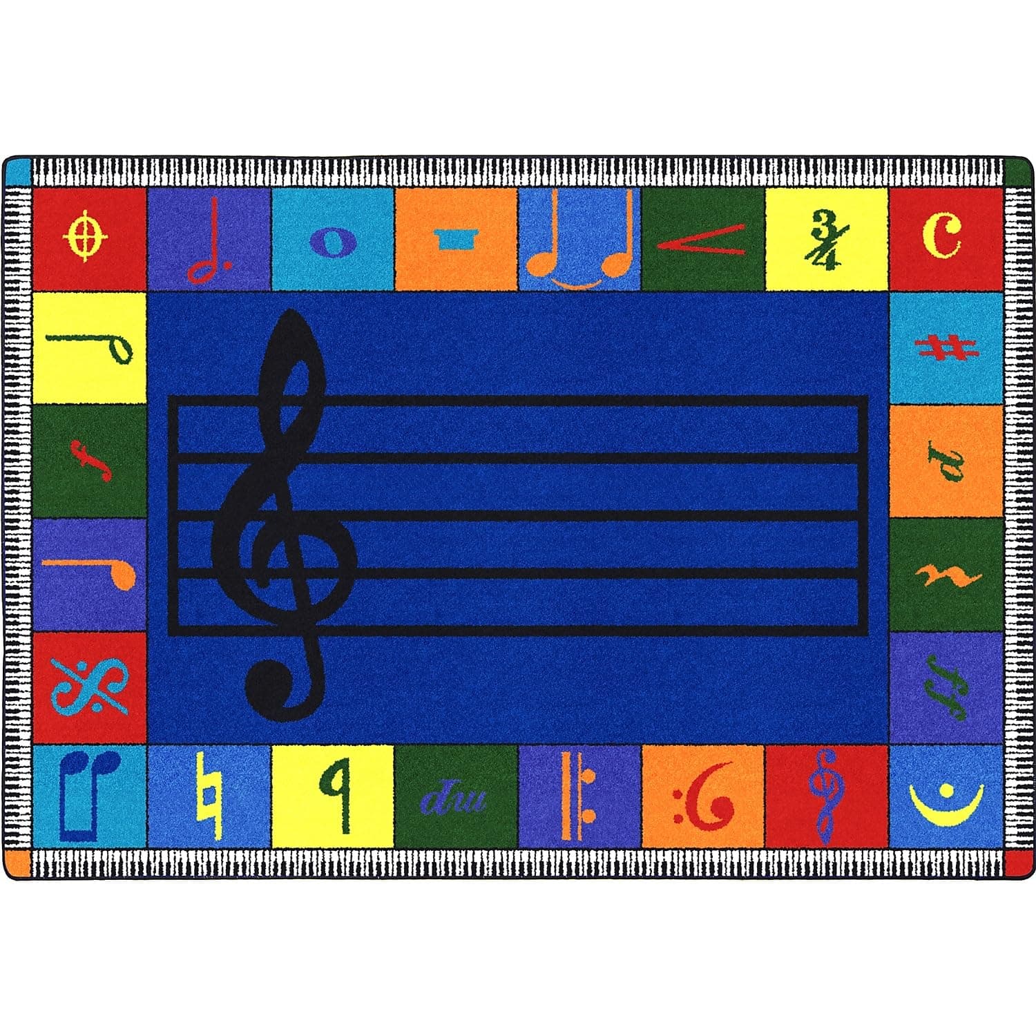 Note Worthy Elementary Rug, Multi, 5'4" x 7'8"