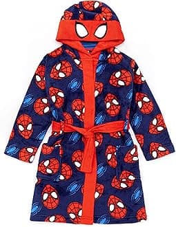 MarvelSpider-Man Dressing Gown For Boys | Kids Superhero Blue Red Pyjamas Bathrobe | Comics Robe Clothing Gift