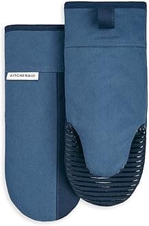 Beacon Two-Tone Non-Slip Oven Mitt Set, Navy/Ink, 5.75"x13", 2 Piece