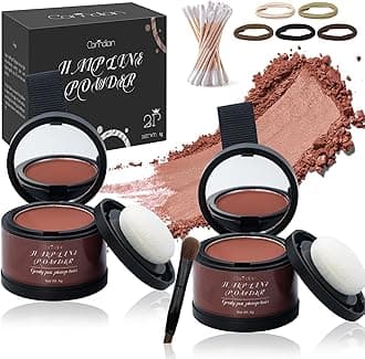 2 Pack Hairline Powder for Women and Men, Used to Root Touch Up Hair Color, Thinning and Gray Hair Coverage and Bald Spots Coverage, Red Brown