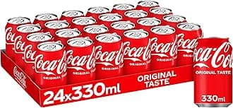Coca Cola Classic Can Cola, Tray 330 ml (Pack of 24)