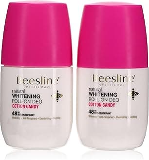 Beesline Cotton Candy Fragrance Whitening Roll-On Deodorant 50 ml, 2-Piece