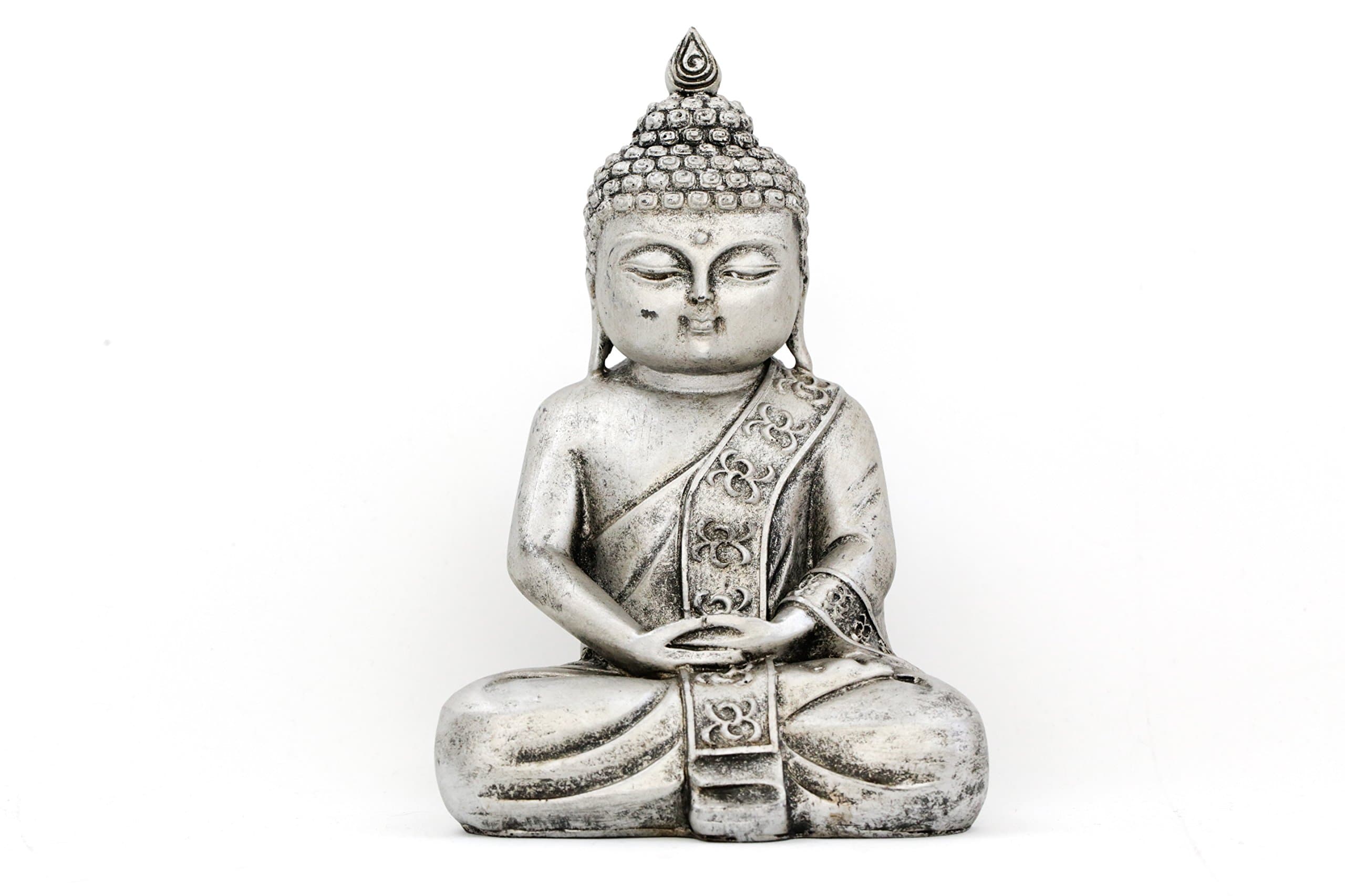 biorhythm "Under the Bodhi Tree" Silver Buddha Statue