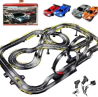 11.8m Electric Slot Car Race Track Sets for Adults Ho Large Scale High-Speed Racing Toy 1/43 Slot Cars Playset for Boys Boyfriend Birthday Gift for Men