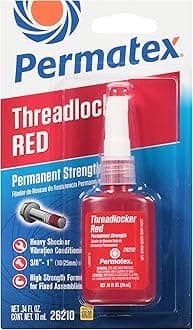 26210 Permanent Strength Threadlocker Red, 10 ml