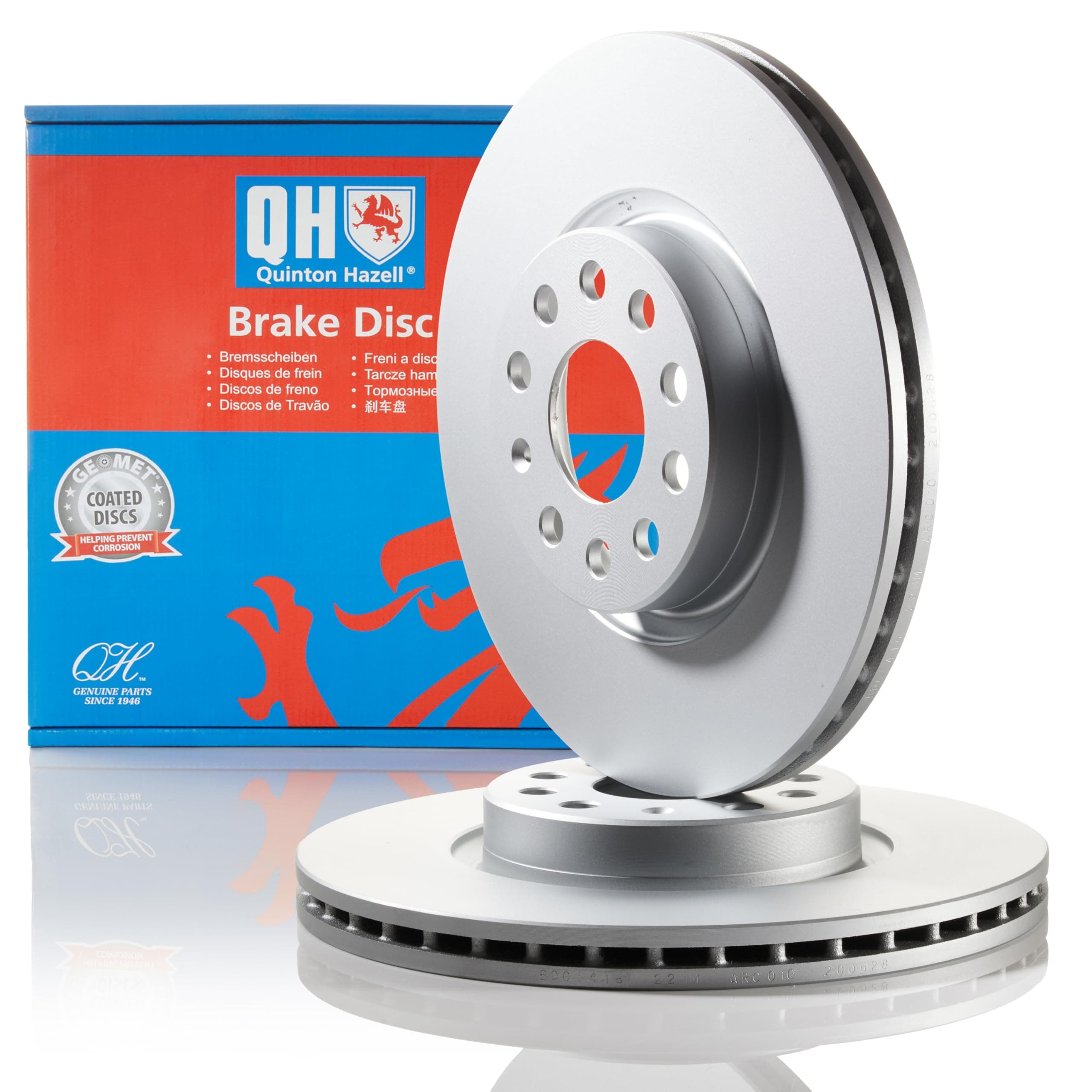 Quinton Hazell Brake Disc Replacement - Single Disc - Front - 5 Bolt Holes - Internally Vented - BDC5416