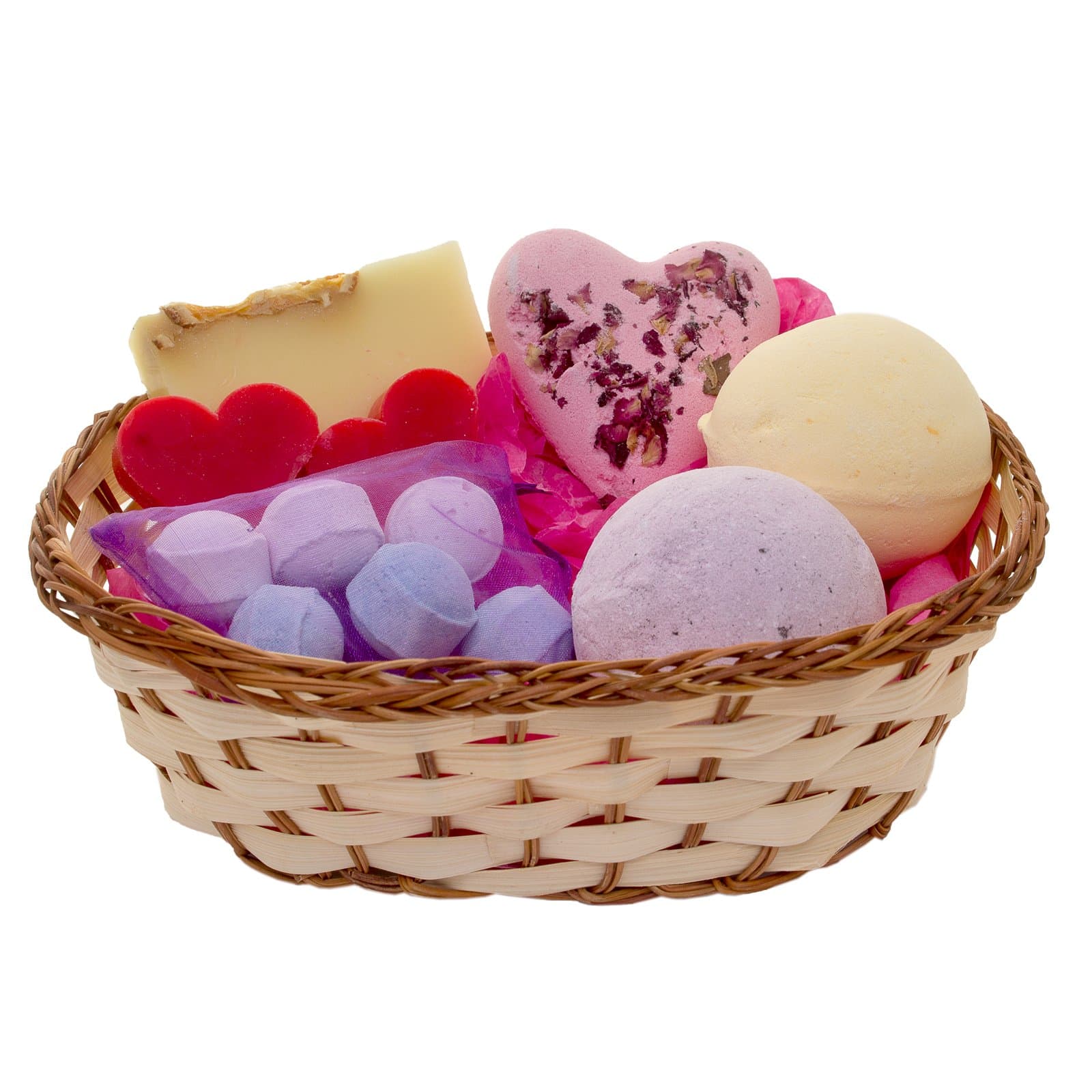 Luxury Pamper Hamper Medium Basket - Bath Bomb and Soap Gift Set - Perfect Gift For Her