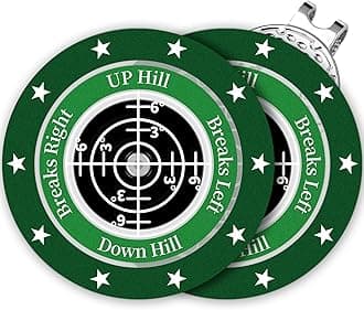 Golf Green Reader, 2 Pack Golf Ball Marker Hat Clip with High Precision Horizontal Bubble, Putting Training Aid Golf Accessories Tool Gift for Men Women