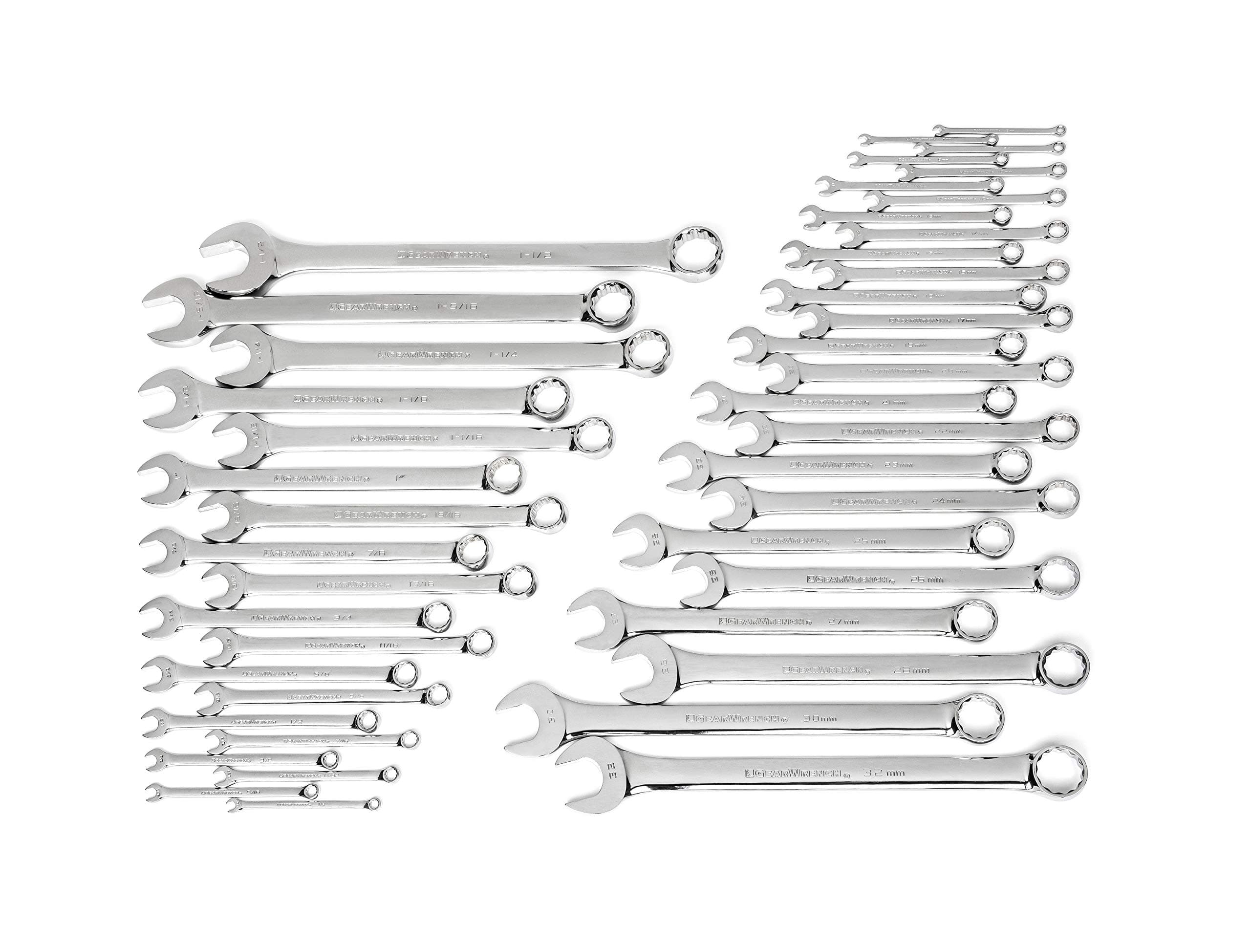 44 Pc. Master Combination Wrench Set, Metric/SAE - 81919