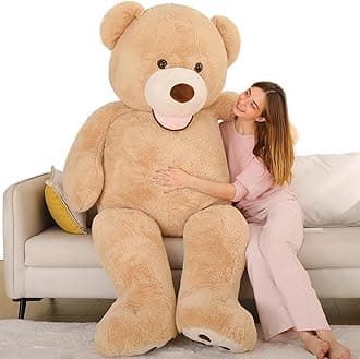 MaoGoLan Big Stuffed Animal - 6 Feet Giant Plush Teddy Bear - Adorable and Fluffy Jumbo Teddy for Girlfriend, Boyfriend, Wife - Brown