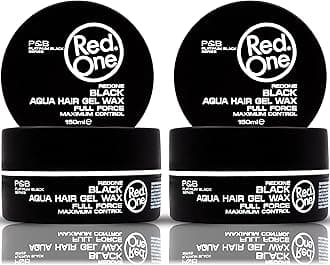 Hair Styling Wax Black 2x150ml | Extra Strong Hold Gel Wax | Lime Scent | Long Lasting Maximum Control | Men & Women Hair Wax | Shiny Finish | Professional Barber Quality – Twin Pack