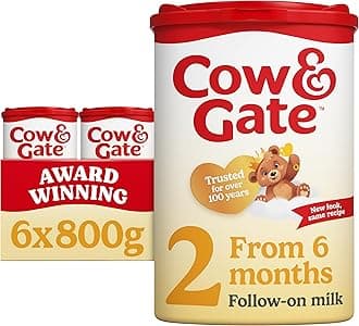 2 Follow On Baby Milk Powder Formula, 6-12 Months, 800g (Pack of 6) - Packaging May Vary