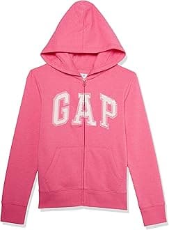 girls Logo Hoodie Hooded Full Zip Sweatshirt