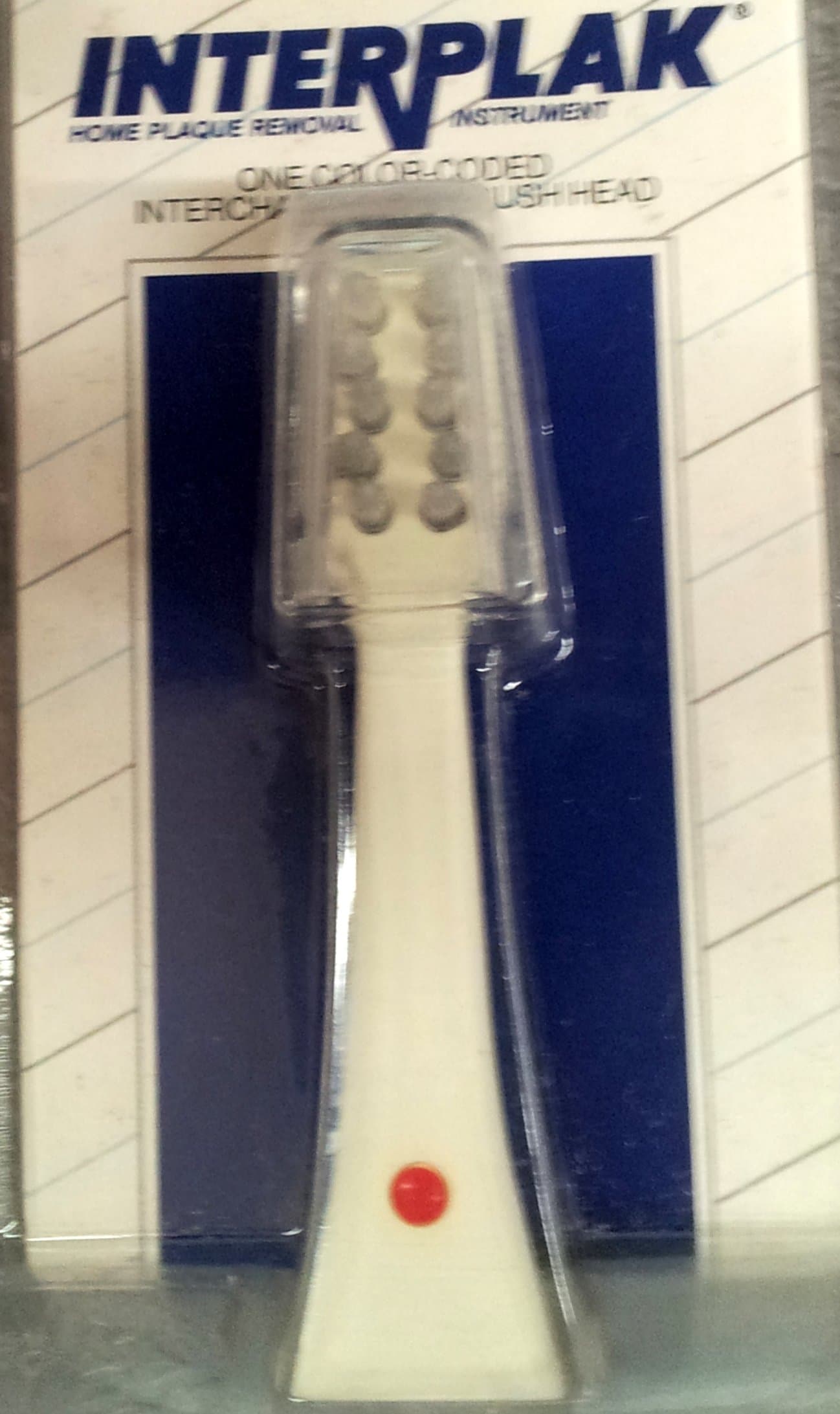 INTERPLAK ONE COLOR-CODED INTERCHANGAEABLE BRUSH HEAD (MODEL RB-1) by Interplak