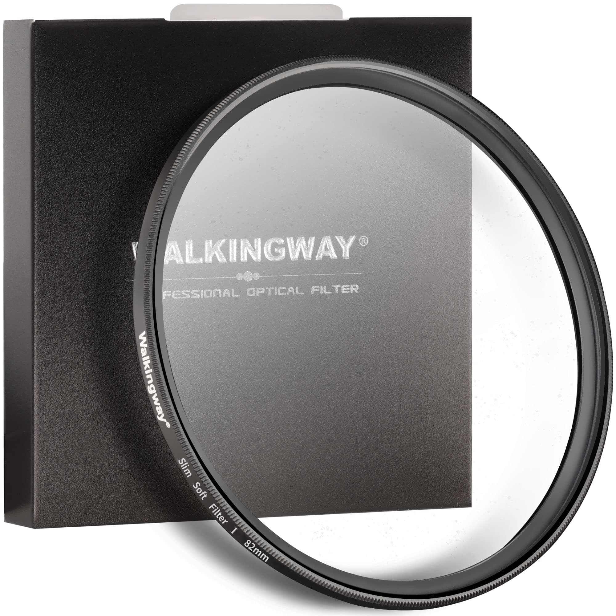 Walking Way 82 mm Fog Effect Diffusion Filter - Subtle Fog Filter Lightweight Softener White Diffusion Soft Filter - Soft Focus Fog Filter for Digital DSLR Camera (Light Soft 1.82 mm)