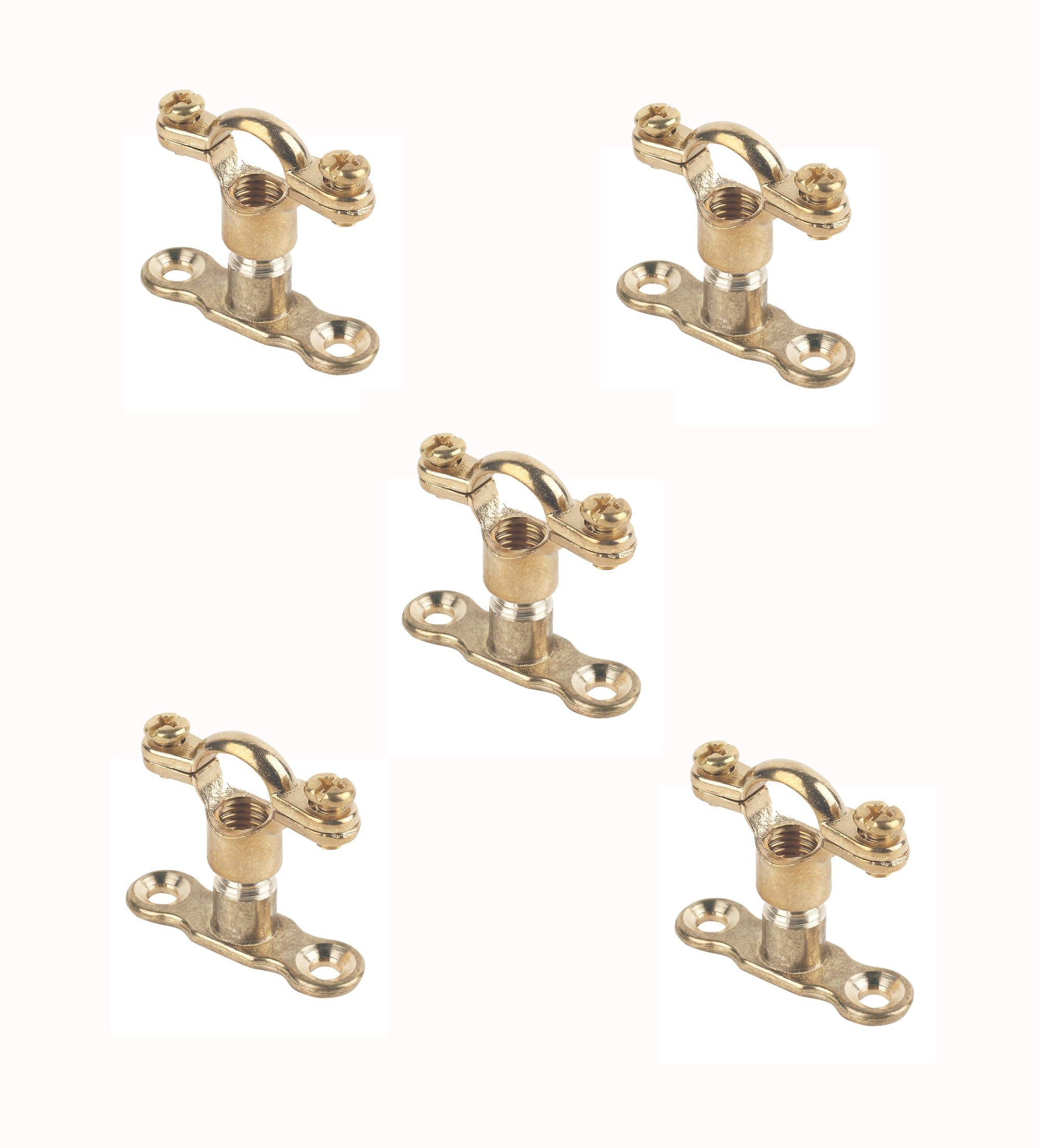 Visua Cast Brass Munsen Ring & Back Plate Pack of 5, for 15mm Pipes, M10 Thread