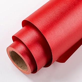 MIMUTI Red Matte Wrapping Paper - Solid Color Pearly Lustre Paper Perfect for Wedding, Birthday, Christmas, Baby Shower, DIY Bouquet - 17 Inches x 33 Feet Mini Roll