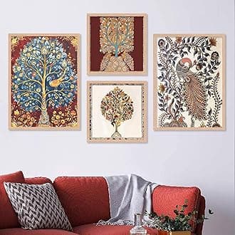 kotart Art Paintings with Frame for Home Decoration - Traditional Framed Painting for Living Room Bedroom Office Decor - Painting for Wall Decoration -, 10 cm