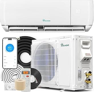 YITAHOME 12000 BTU Mini Split Air Conditioner Heat Pump System, Wifi Enabled 20 SEER2 115V Inverter Ductless AC Cool Up to 750 Sq. Ft, Compatible with Alexa, Complete Installation Kit, White