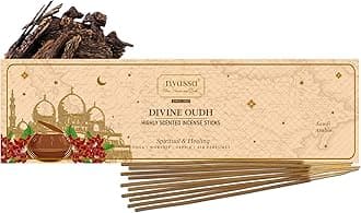 Highly Scented Divine Oud Agarbatti/Incense Sticks - 50g, Oudh Fragrance, Charcoal-Free Agarbatti for Pooja, Meditation, Home Freshness & Positive, Energy, Perfect for Special Occasions