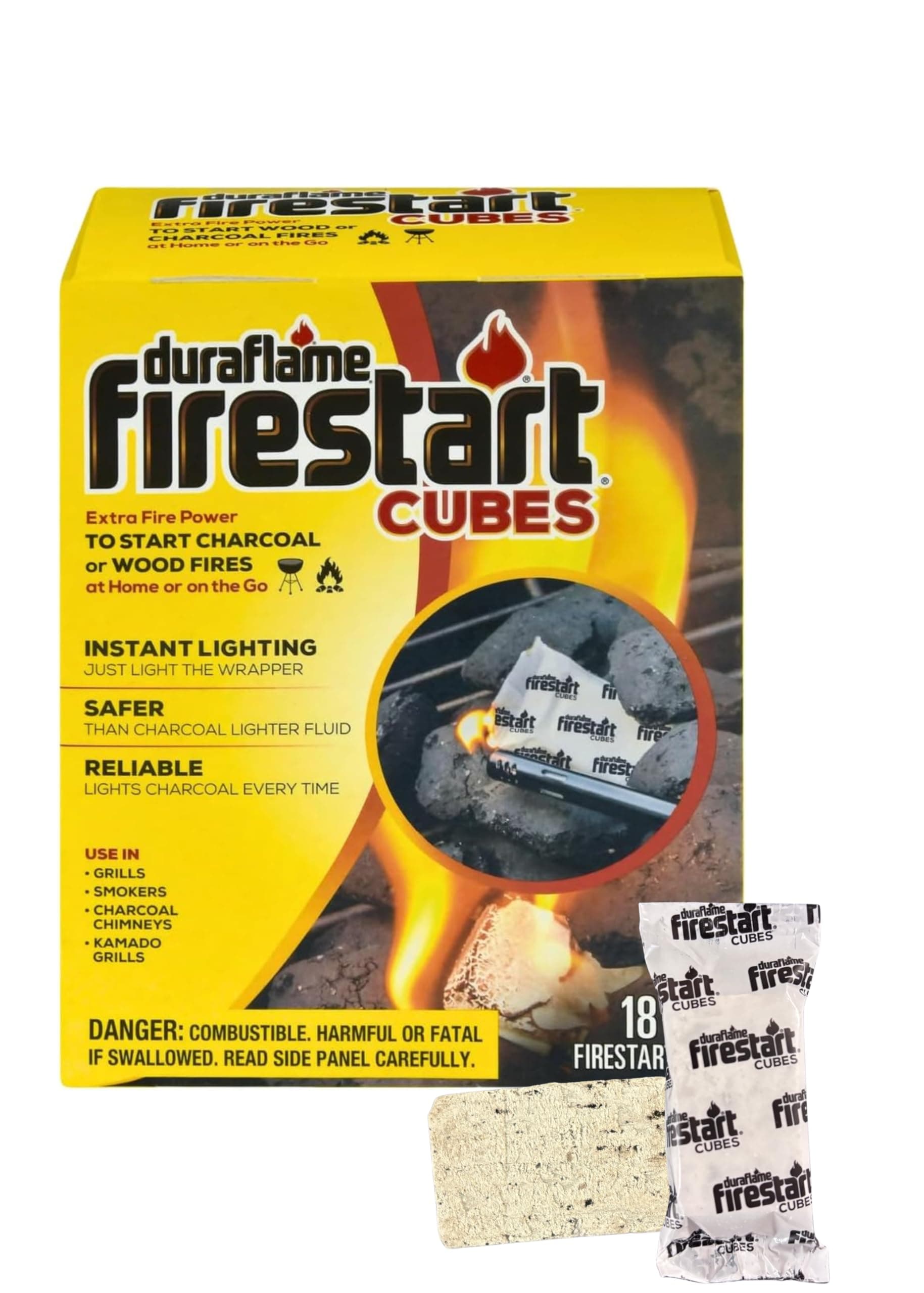 Duraflame Firestart Cubes Firelighters, 18 Pack (1 Pack)