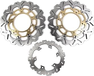 Arashi Front Rear Brake Discs Rotors for Suzuki GSX1300R Hayabusa gen 2 2008-2020 ABS 13-20 Motorcycle Replacement Accessories GSX-R 1300 GSX-R1300 GSXR 1300 GSXR1300 Gold
