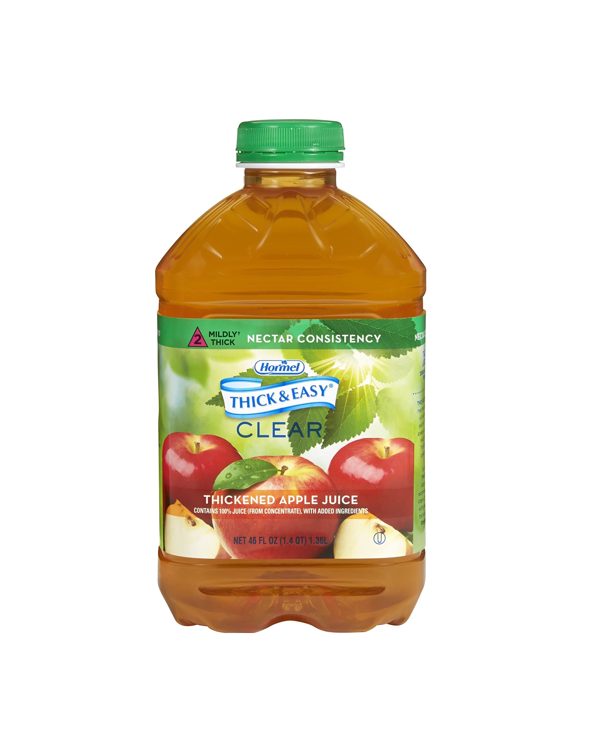 Thick & Easy Clear Thickened Apple Juice, Nectar Consistency, 46 Ounce (Pack of 6)