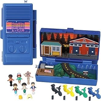​Polly Pocket Collector Playset, Stranger Things Compact with 6 Special Edition Character Dolls and 10 Accessories​​, HWP22