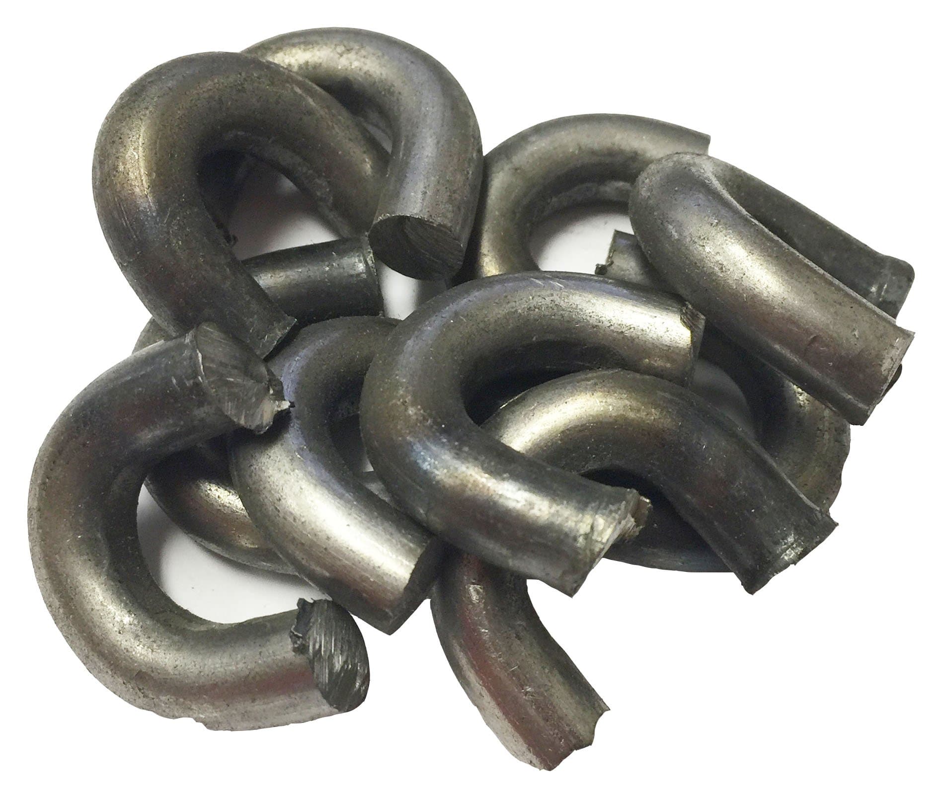 3/8" steel chain half-link weldable DIY project component (10-pack)