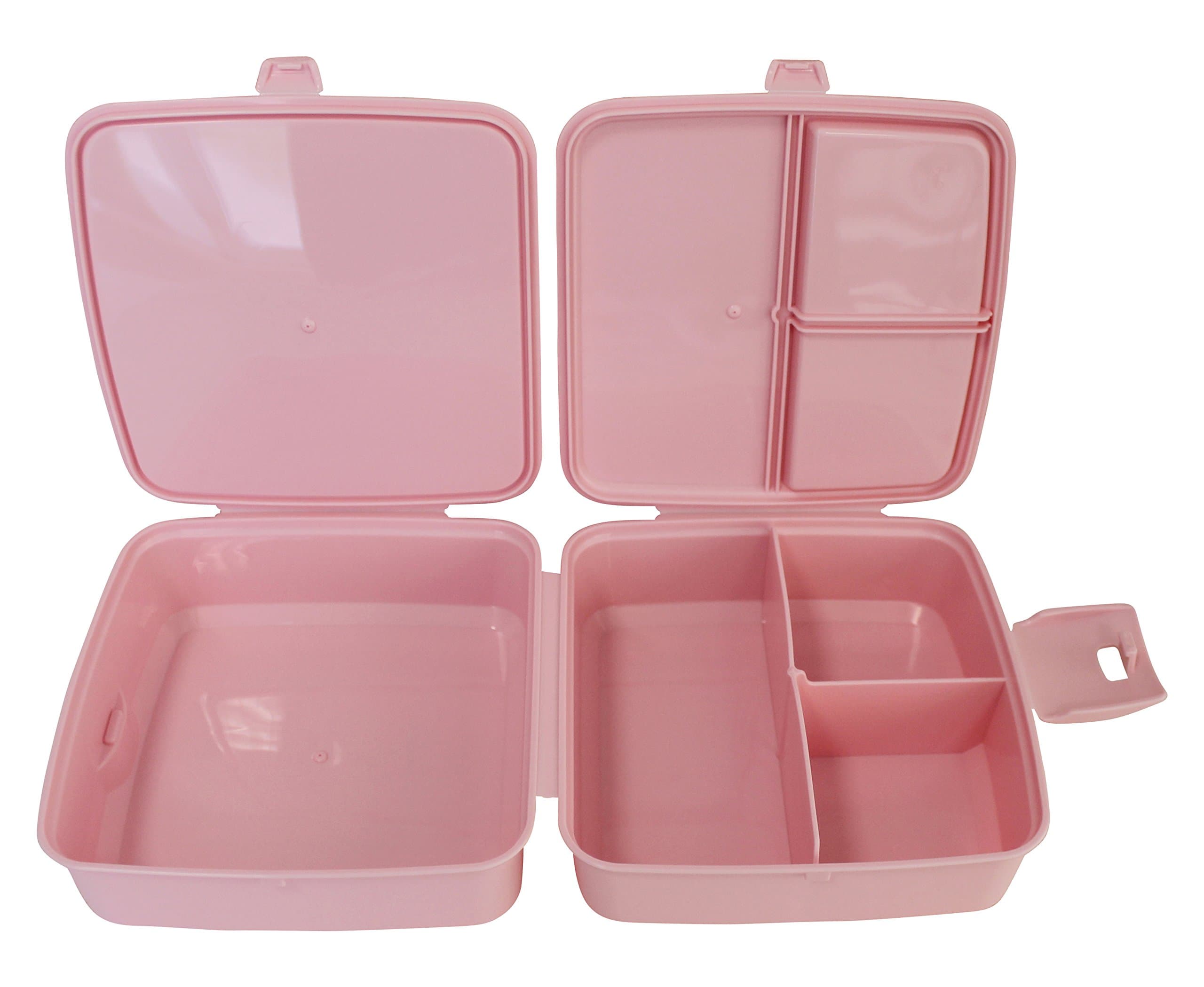 4-compartment lunchbox, breakfast box, break lunchbox pink