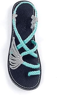 Plaka Women's Rubber Flat Summer Sandals