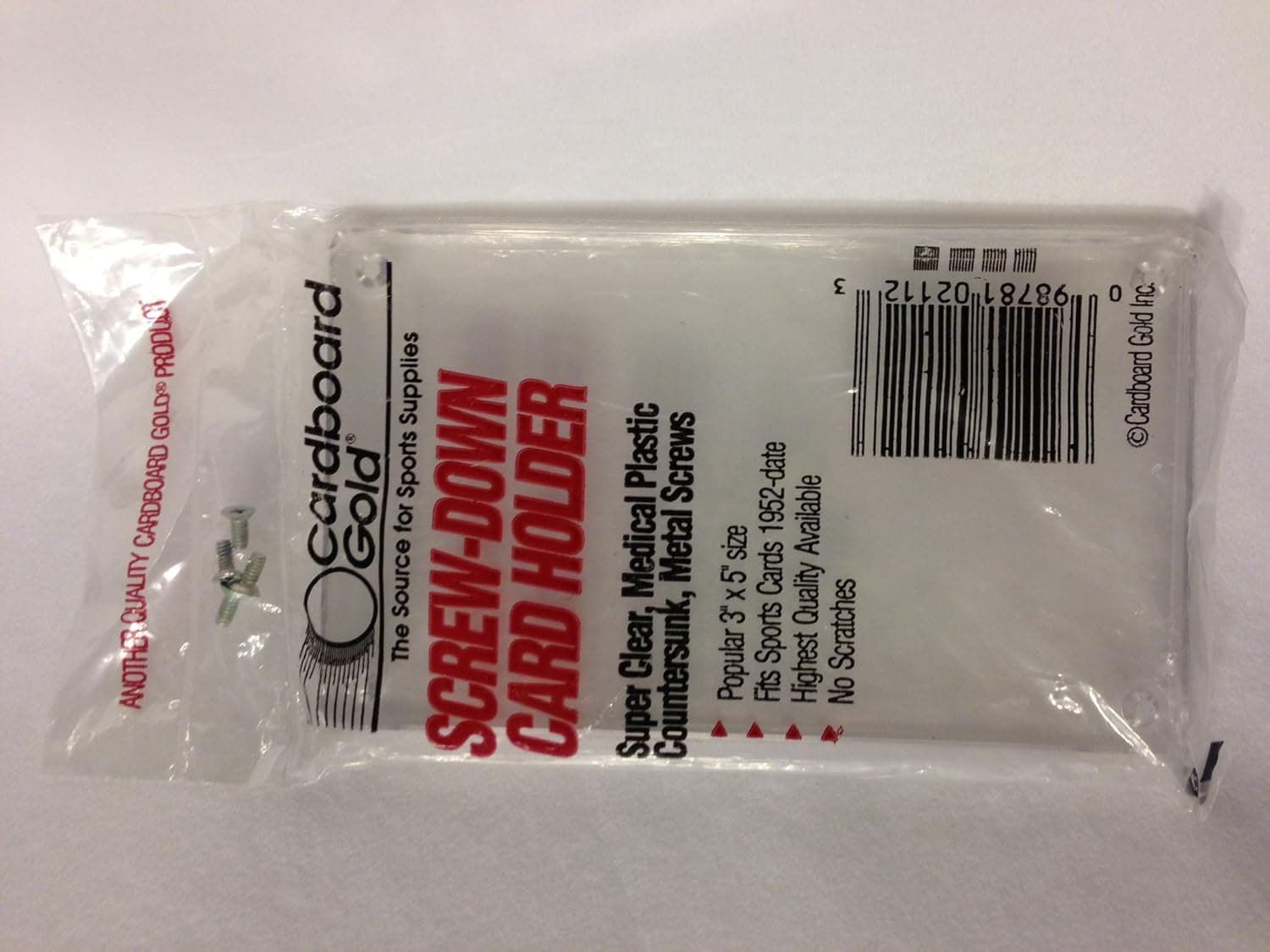 Cardboard Gold Screw-Down Card Holder