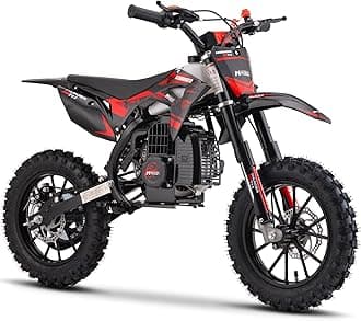MotoTec Thunder 50cc 2-Stroke Kids Gas Dirt Bike Red