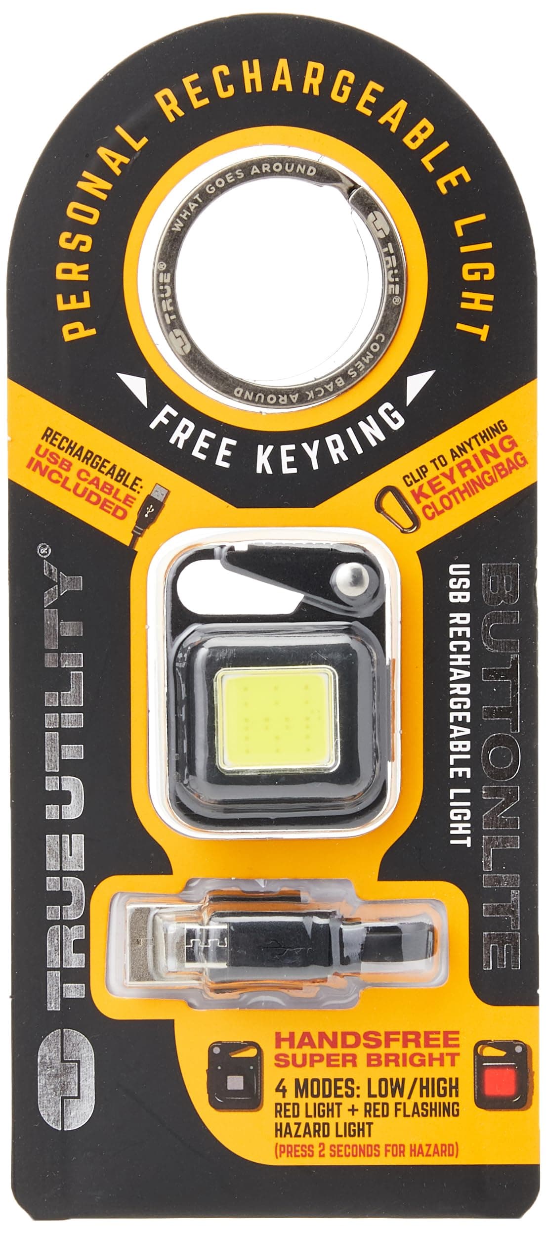 True Utility Buttonlite ONE SIZE BLACK