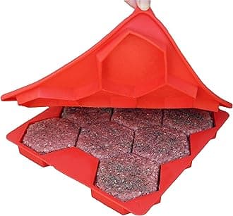 Shape+Store Burger Master 8-in-1 Innovative Burger Press, 8-Patty, Red