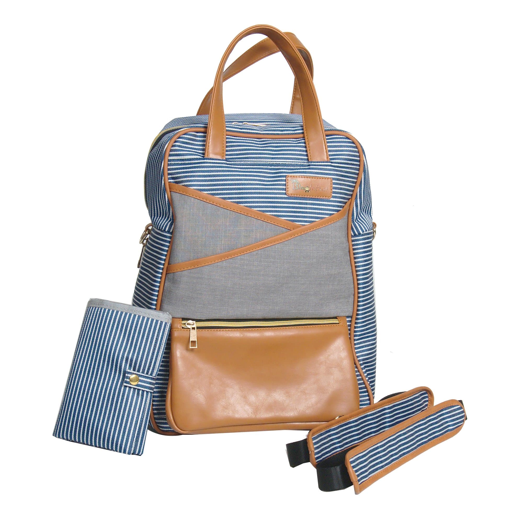 Palm Infant Diaper Backpack with Complementary Changing Pad, Stroller Straps, BEST Baby Diaper Bag and Backpack for Moms Dads Girls Boys – Cute Baby Diaper Backpack with Designer Vegan Leather