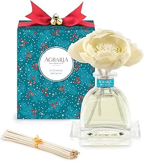 AGRARIA AirEssence & PetiteEssence Flower and Reed Diffuser Set, Luxury Home Fragrance Set, Scented Oil Reed Diffuser Gift for All Occasions
