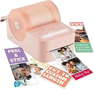 HP Sprocket Panorama Instant Color Label & Smartphone Portable Photo Printer, 2x.5-9 inch (5x1.3-23 cm) Zink Sticky-Back Photos, Create Photobooth Strips & Custom Designs in App, For Home Use, Pink