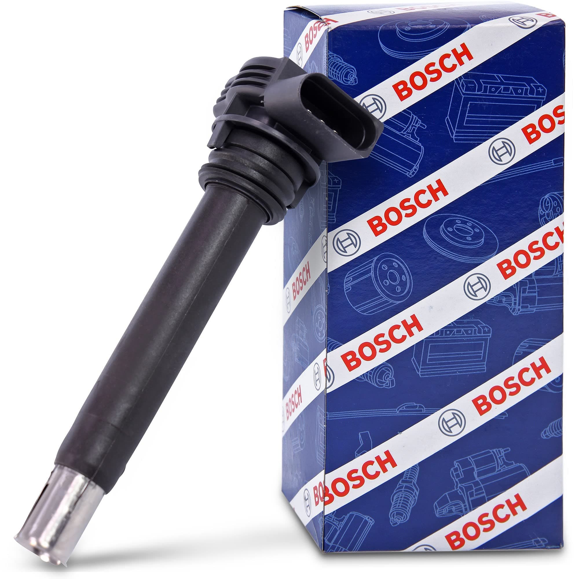 BOSCH 0221604115 OE Ignition Coil - Compatible with Select Audi A3, A4, A5, A6, Allroad, Q3, Q5, R8, RS4, RS5, TT; Volkswagen Beetle, CC, Eos, Golf, GTI, Jetta, Passat, Rabbit, Tiguan - Single