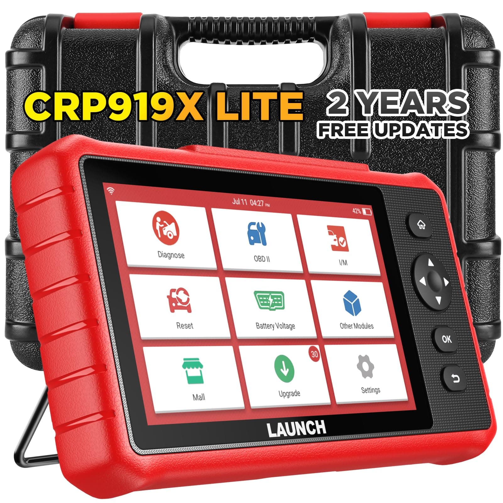 OBD2 Scanner CRP919X Lite: 2026 Bidirectional Scan Tool, Active Tests, 32+ Services, All System Diagnose, Injector Coding, 2-Year Free Update, FCA AutoAuth, AutoVIN & AutoScan,Update of CRP909X