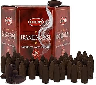 Frankincense Backflow Incense Cones for Inscent Waterfall Aromatic Insent Smoke Fountain Haze Falls and Mat Bundle