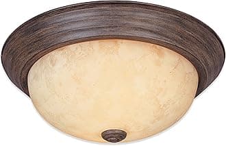 DESIGNERS FOUNTAIN 1257S-WM-AM Flushmount Ceiling Light Warm Mahogany 2-Light 11" Fixture