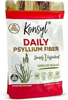 - Daily Psyllium Fiber Powder - 19oz, 90 Servings, Natural Unflavored Soluble Dietary Fiber Supplement - Psyllium Husk Prebiotic for Digestive Support and Gut Health - Sugar Free, Keto & Vegan