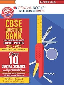 Oswaal CBSE Question Bank Chapterwise and Topicwise SOLVED PAPERS Class 10 So...