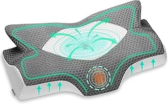 Cervical Memory Foam Pillows for Neck and Shoulder Pain, Ergonomic Orthopedic Sleeping Support Pillow for Side Sleepers, Back and Stomach Sleepers