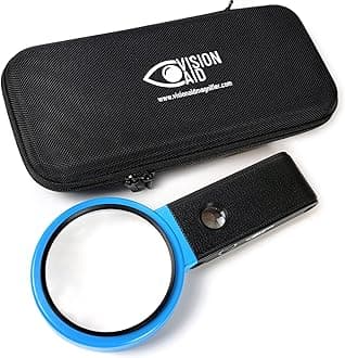 30x Hands-Free Magnifier with Ultra Bright 36 LED Lights and Case - 40x Loupe Magnifying Glass with Stand for Reading Jewelry Coins Watch Hobby Crafts Close Work