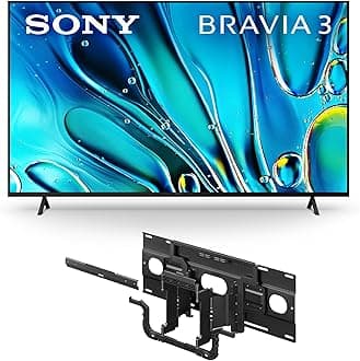 Sony 55 Inch 4K Ultra HD TV BRAVIA 3 LED Smart Google TV (K-55S30) Ultra-Slim TV Wall Mount Bracket for Select BRAVIA TV's (SU-WL905)