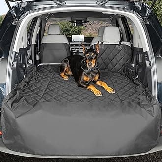 4Knines SUV Cargo Liner for Fold Down Seats - Heavy Duty - 60/40 Split and Armrest Pass-Through Compatible - USA Based Company (Large, Black)