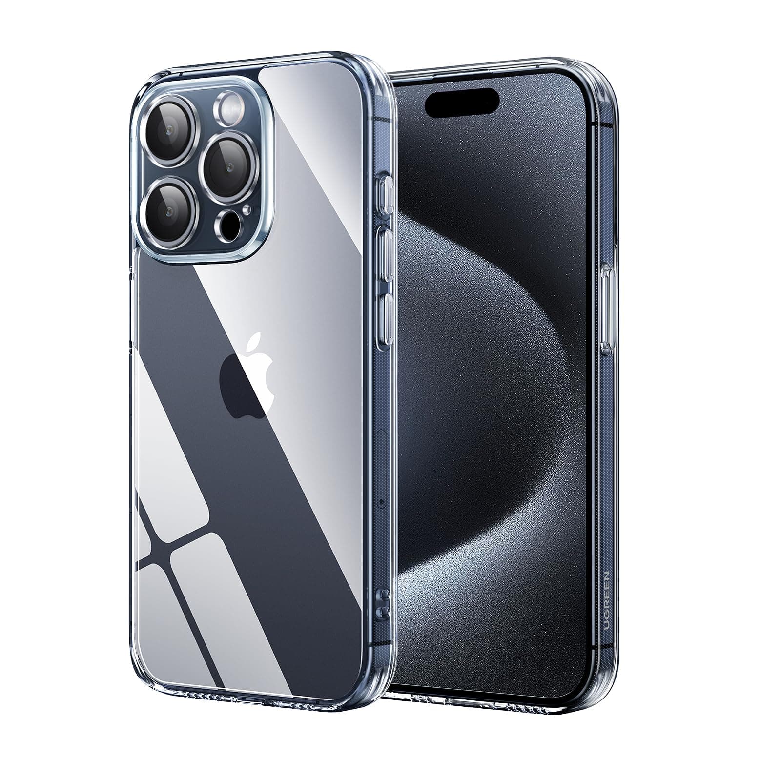 UGREEN iPhone 15 Pro Case Clear Cover, [MIL-Grade Protection], Yellowing-Resistant, Anti-Scratch Phone Case, Air-Guard Corners, Ultra Slim Transparent for iPhone 15 Pro 6.1 inch women men
