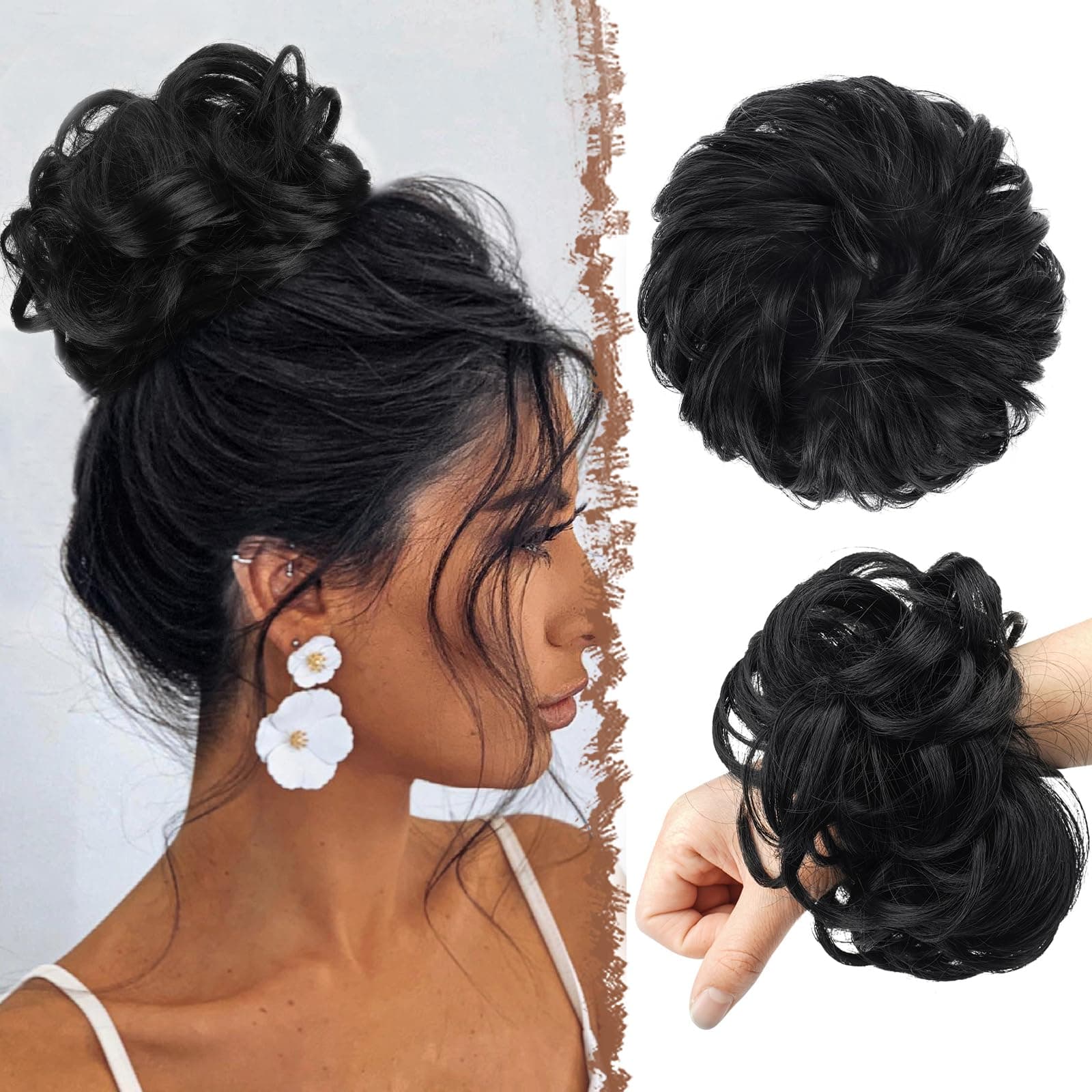 Large Messy Bun Hair Piece